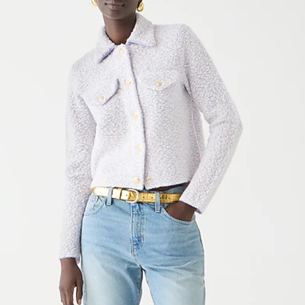J Crew Collared lady jacket in wool bouclé